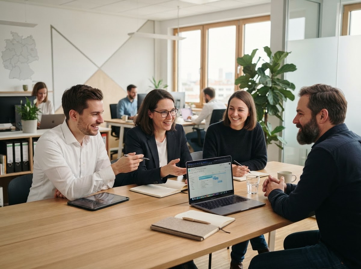 ZuskaNAT1VEETH Team bei der Auswertung von Analyseergebnissen im Büro